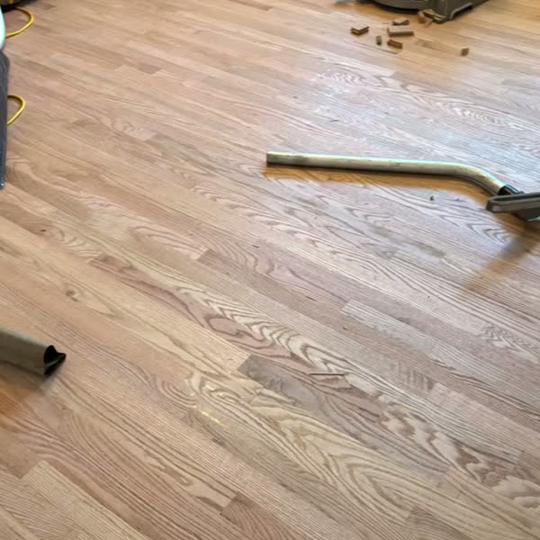 Modern commercial office space with durable hardwood flooring in Portland