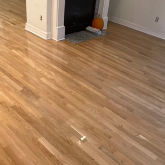 Engineered wide-plank installation in progress in Camas WA